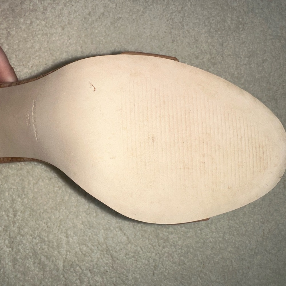 Steve Madden Two Strap Tan “Cork” Heeled Sandal- Size 11 - Picture 7 of 16